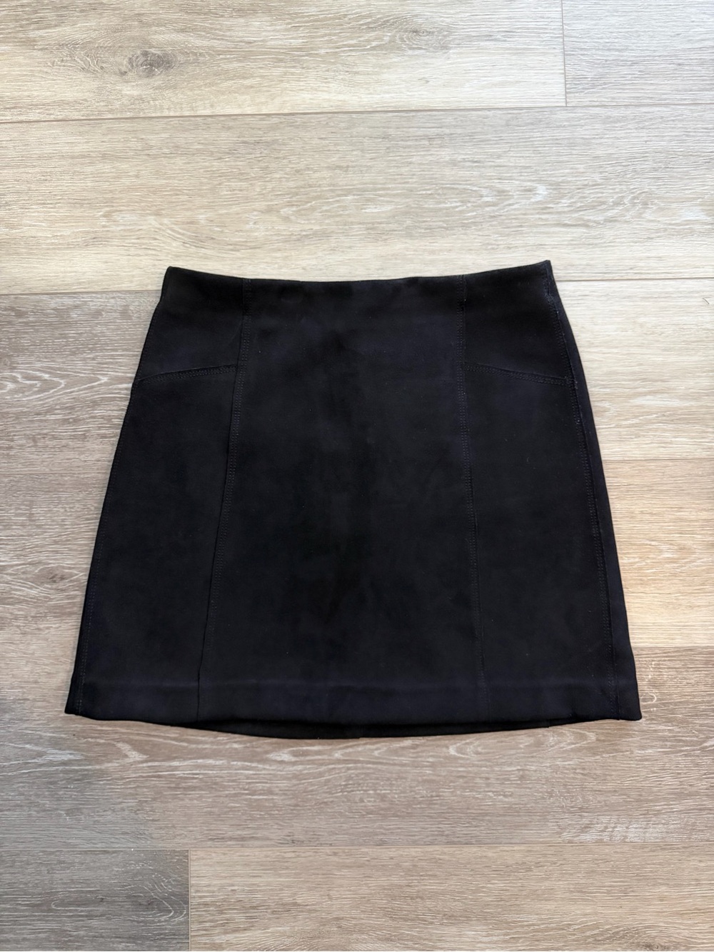 LOFT Black Mini Skirt - Clean A-Line Panel Detail